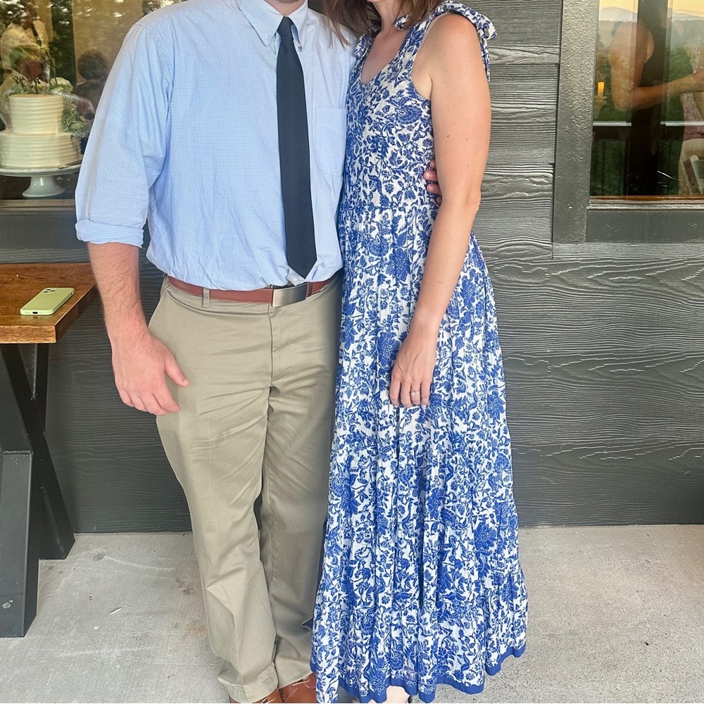 Free People Blue Floral Sleeveless Dress